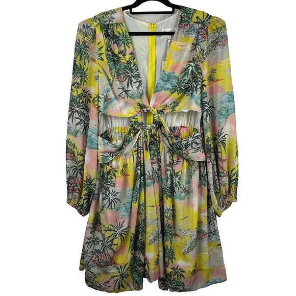 L'Atiste By Amy Womens Hawaiian Dress 2X Cut Out Vacation Destination Wedding - Picture 1 of 15